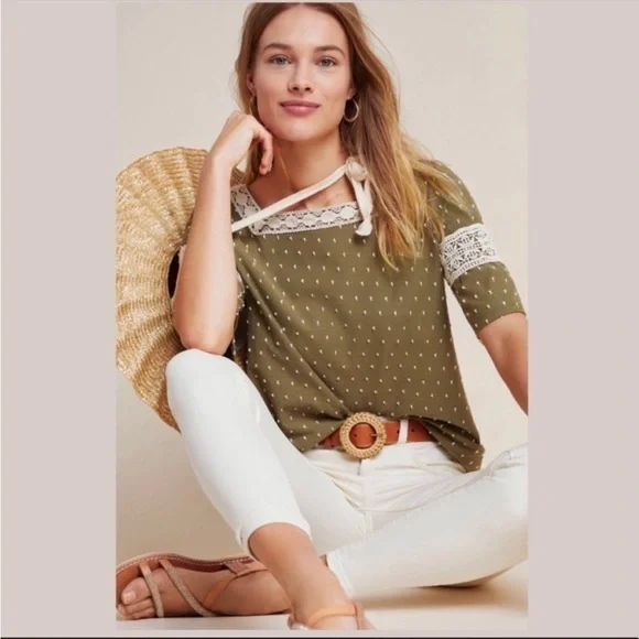 Maeve by Anthropologie Venezia Textured Top Size Small - Picture 2 of 13